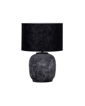 Concrete Lamp with Linen Shade Concrete Lamp with Linen Shade