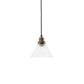 Vira Ribbed Glass Ceiling Pendant - S