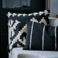 Wulo Cushion Cover, Black/Off-white